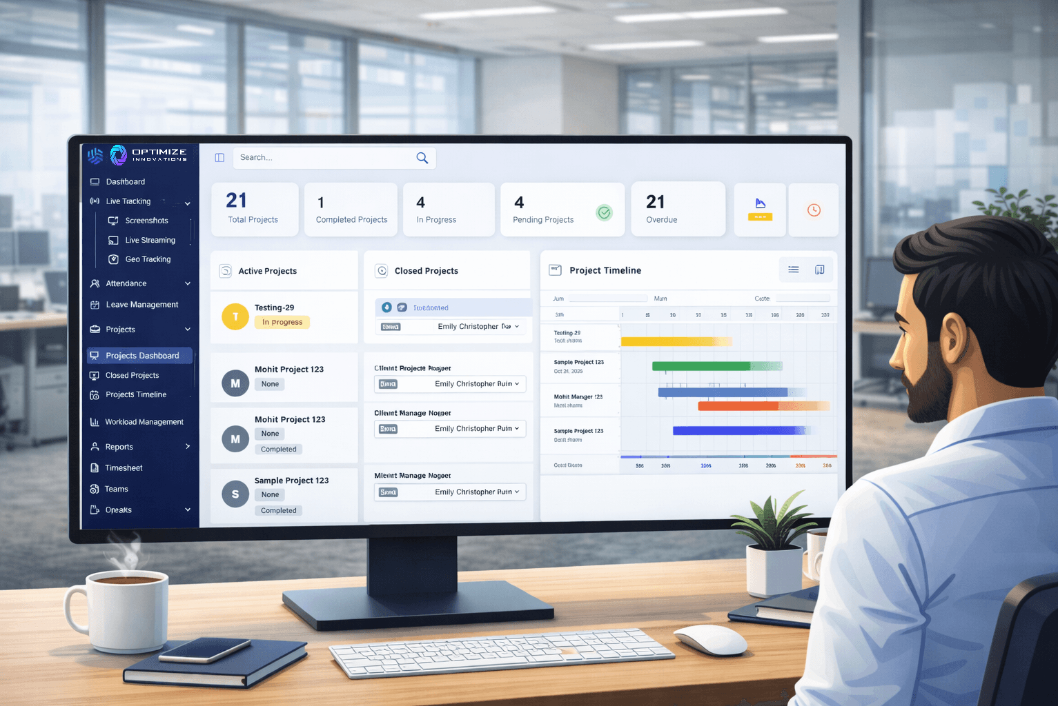 Project management dashboard